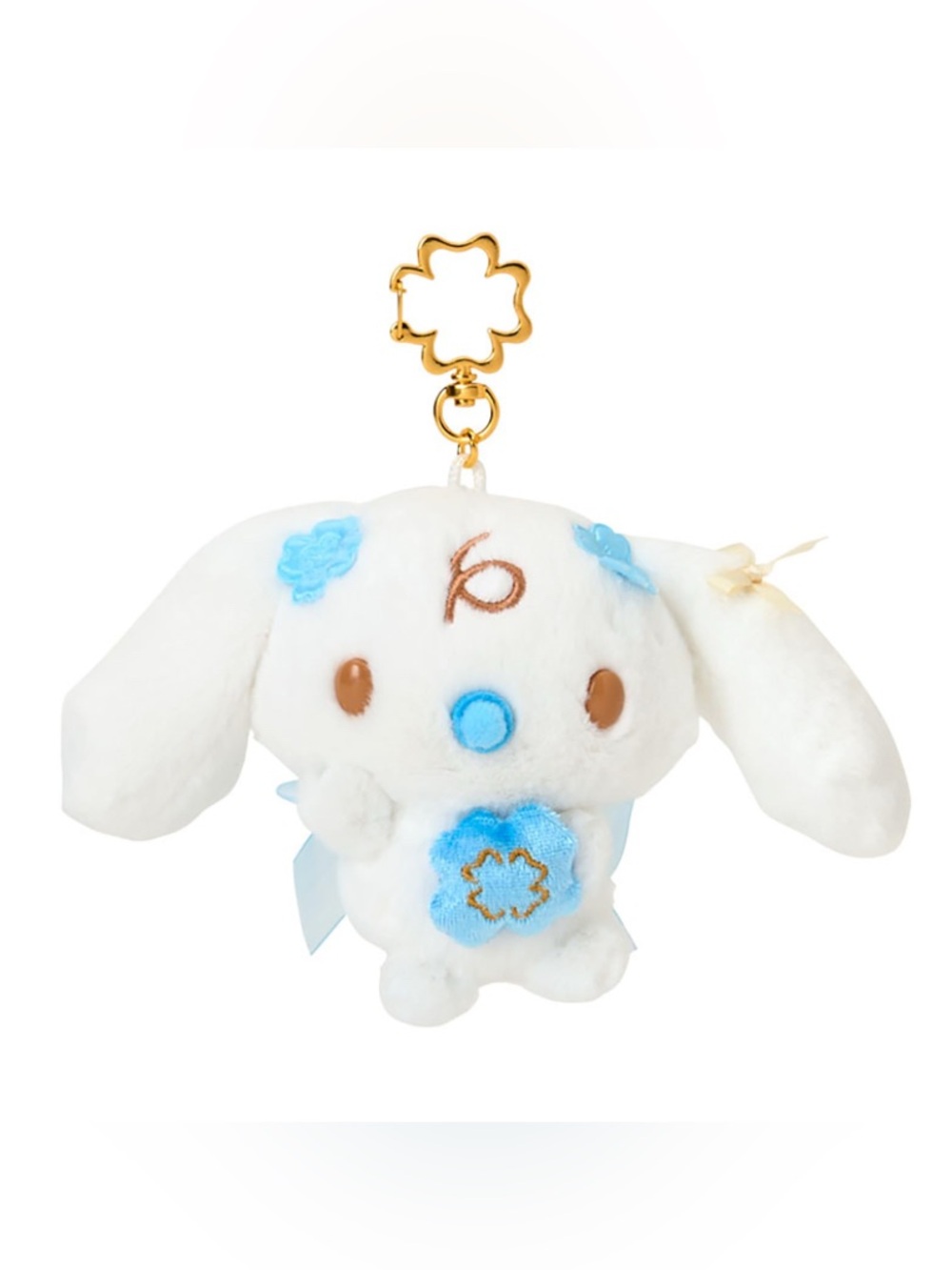 BNWT Japan Sanrio Cinnamoroll Milk Plush Keychain Light Blue Clover Series 2026